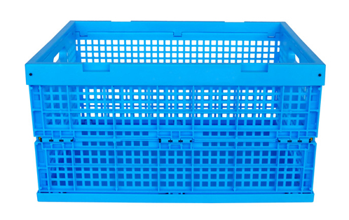 Kotak penyimpanan plastik lipat tahan lama untuk grosir