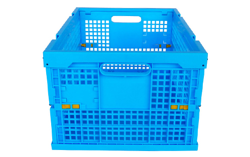 Kotak penyimpanan plastik lipat tahan lama untuk grosir