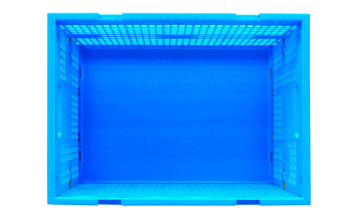 Kotak penyimpanan plastik lipat tahan lama untuk grosir