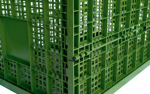 kotak penyimpanan plastik dengan tutup lipat